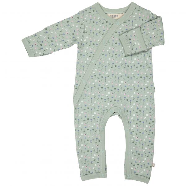 Organics Green Flowers Romper